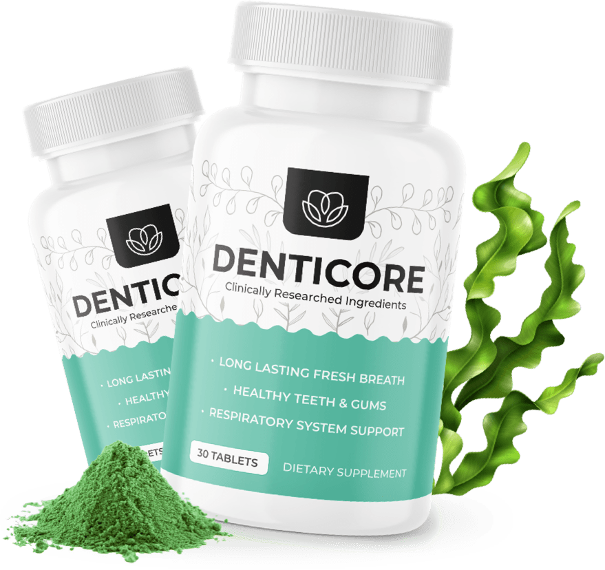DentiCore two bottles with ingredients